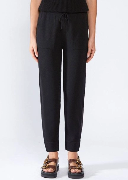 Kaşmir Siyah Triko Jogger Pantolon - 2