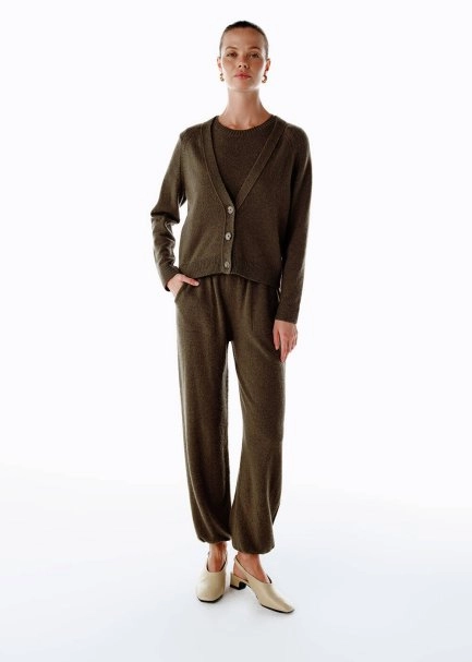 Kaşmir Triko Pantolon Haki - 2