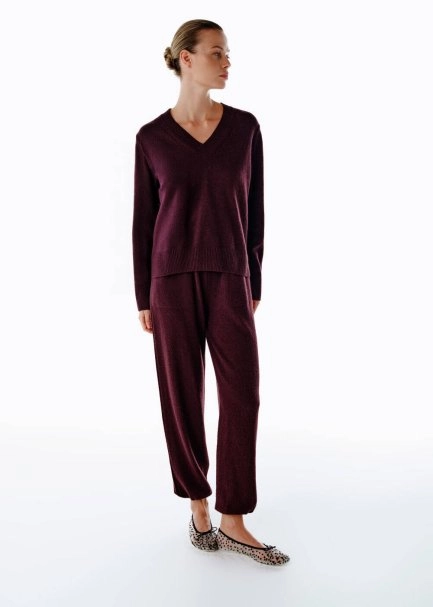 Kaşmir Triko Pantolon Mürdüm - 4