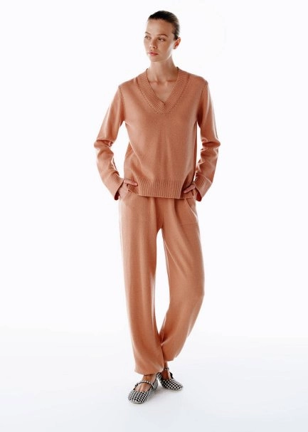 Kaşmir Triko Pantolon Pembe - 2