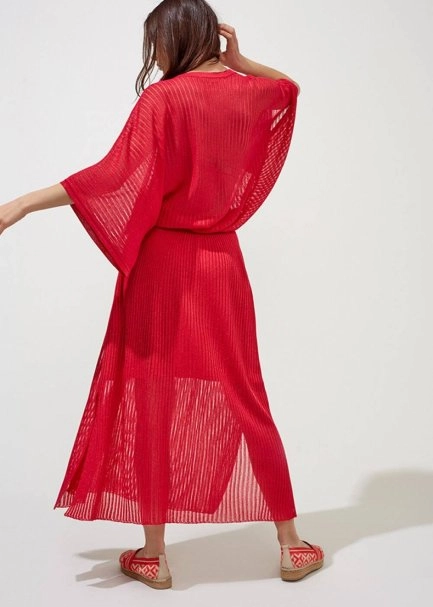 Kırmızı Oversıze Triko Üst - 3