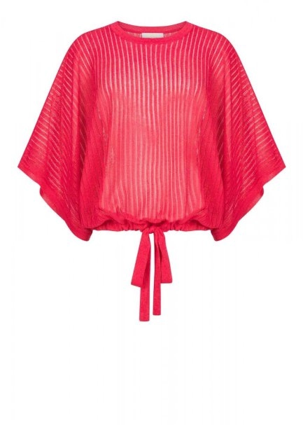 Kırmızı Oversıze Triko Üst - 6