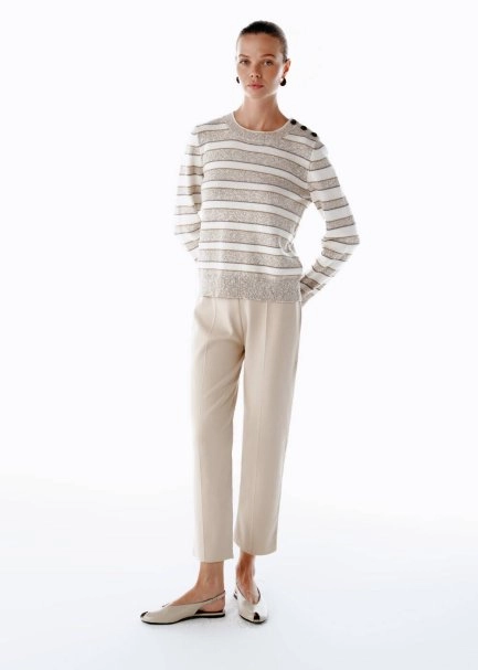 KNIT PANTS LATTE - 4