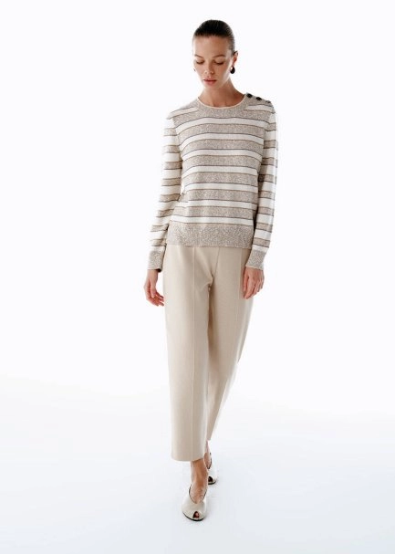 KNIT PANTS LATTE - 3