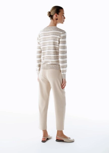 KNIT PANTS LATTE - 5