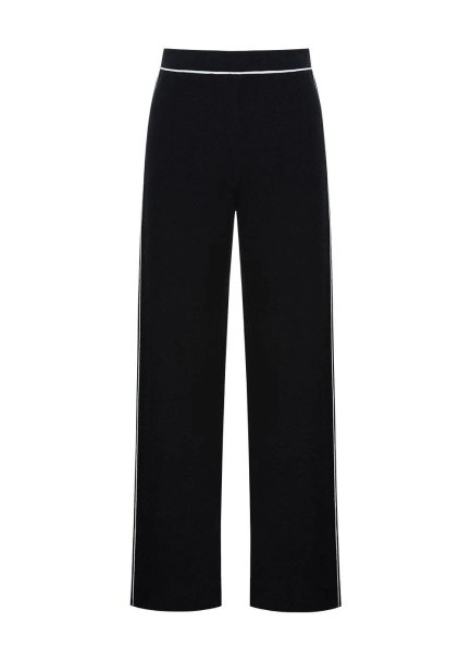 Kontrast Çizgili Triko Pantolon - 6