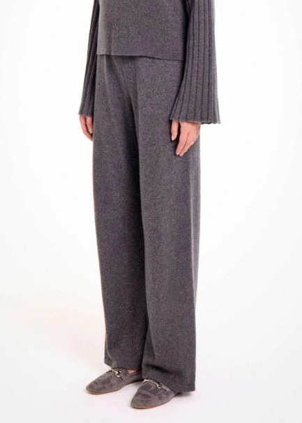 Koyu Gri Kaşmir Triko Pantolon - 3