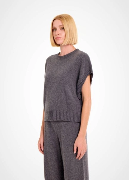 Koyu Gri Kaşmir Triko Üst - 3
