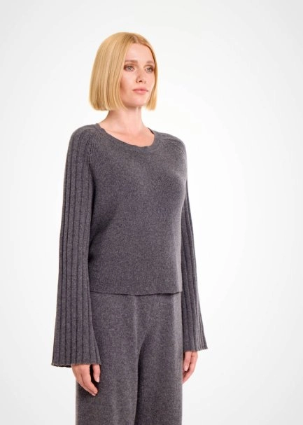 Koyu Gri Oversize Kaşmir Triko - 3