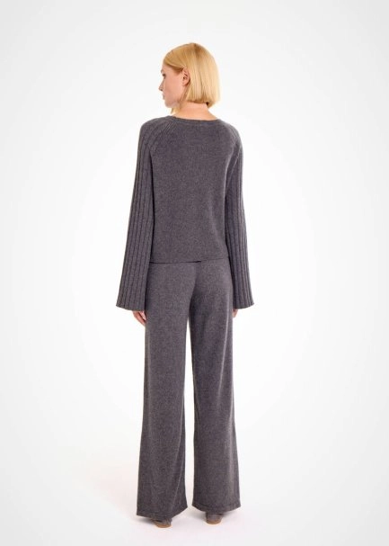 Koyu Gri Oversize Kaşmir Triko - 5