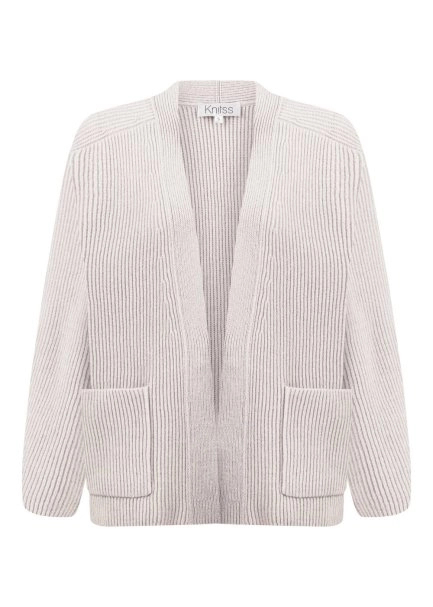 Krem Kaşmir Triko Hırka - 6