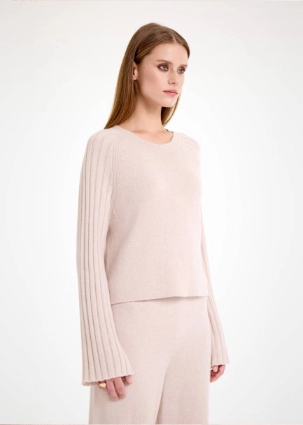 Krem Oversize Kaşmir Triko - 4