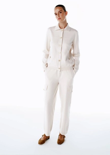 Krem Triko Kargo Pantolon - 1