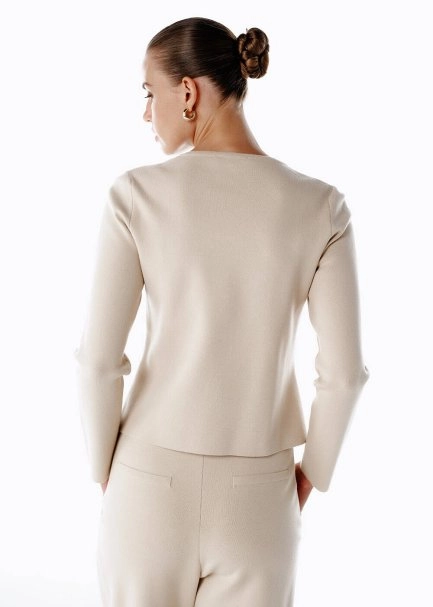 LATTE SLIM FIT KNIT JACKET - 5