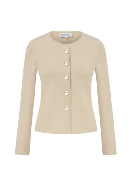 LATTE SLIM FIT KNIT JACKET - 6