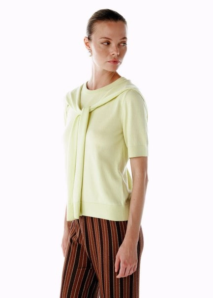 LAYERED DETAILED KNIT TOP CELESTIAL YELLOW - 4