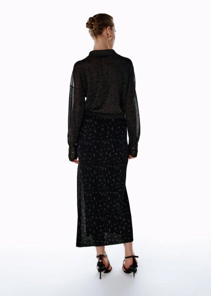 Leopar Desenli Triko Etek - 5