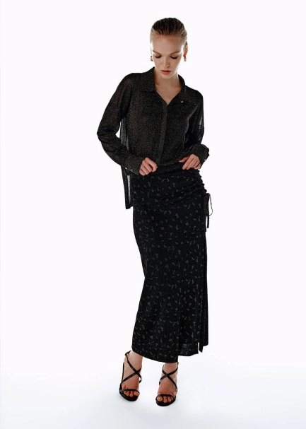 LEOPARD PATERNED KNIT SKIRT - 2