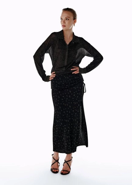 LEOPARD PATERNED KNIT SKIRT - 4