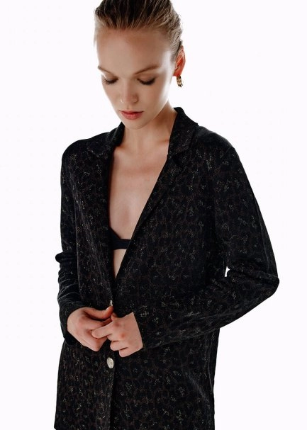 LEOPARD PATTERNED KNIT JACKET - 3