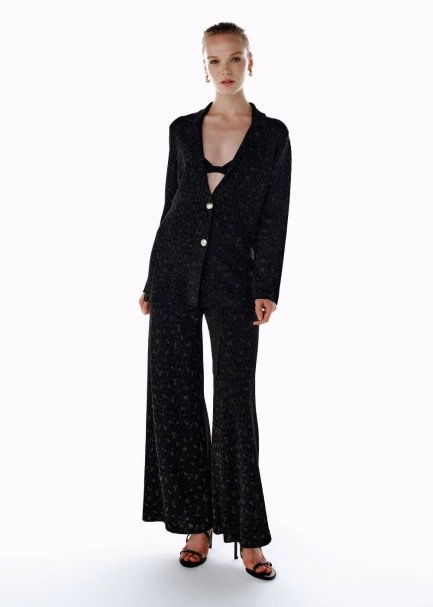 LEOPARD PATTERNED KNIT PANTS - 2