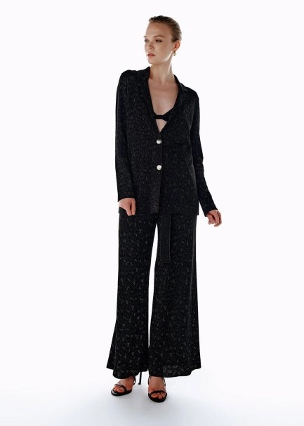 LEOPARD PATTERNED KNIT PANTS - 4