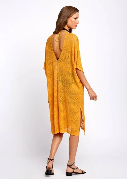 Linen Blend Floral Pattern Mango Knit Tunic - 3