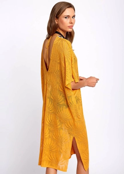 Linen Blend Floral Pattern Mango Knit Tunic - 7