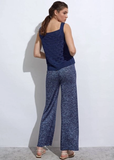 Lınen Sleeveless Ocean Knıt Top - 4