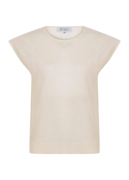 Linen Sleeveless Sand Knit Top - 8