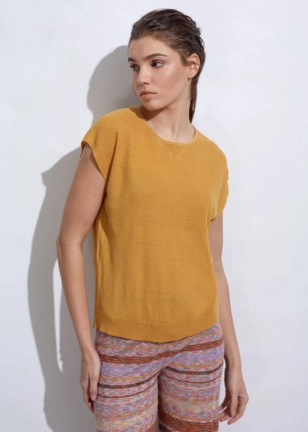 Linen Sleeveless Sundial Knit Top - 1