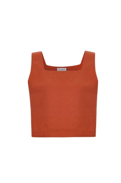 LOBSTER LINEN CROP TOP - 6