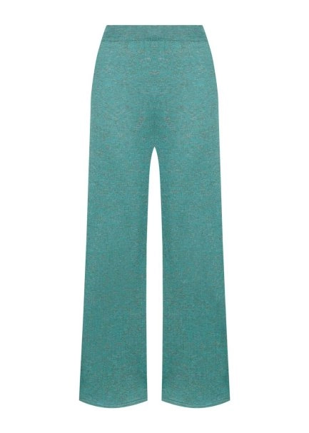 Loose Fit Aquamarıne Knit Pants - 6