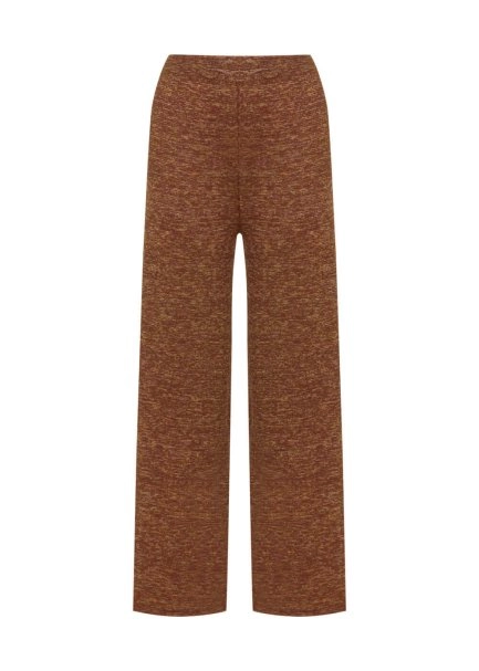 Loose Fit Bronze Knit Pants - 6