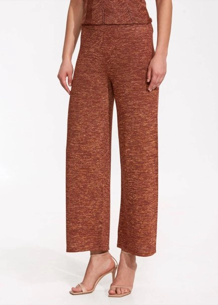 Loose Fit Bronze Knit Pants - 3