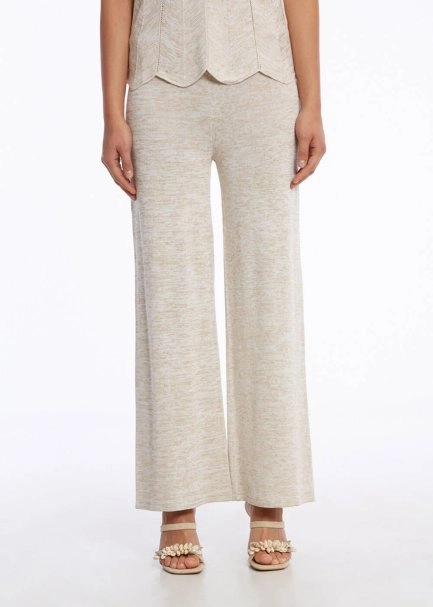 Loose Fit Sand Knit Pants - 1