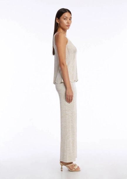 Loose Fit Sand Knit Pants - 4