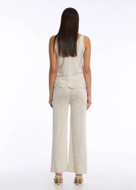 Loose Fit Sand Knit Pants - 5