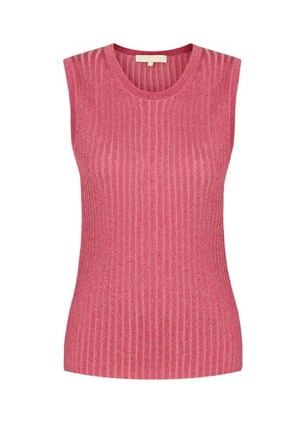 Lurexli Ribli Kolsuz Pembe Triko - 6