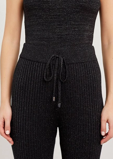 Lurex Siyah Trıko Pantolon - 7