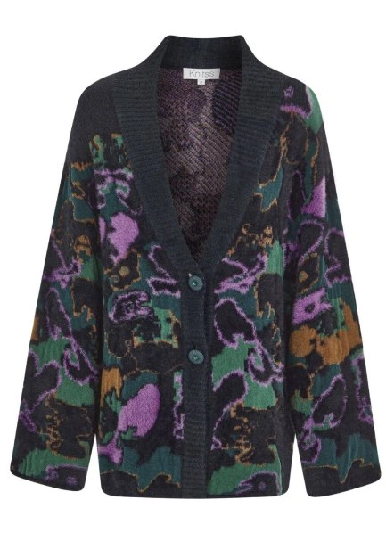 MAGNOLIA PATTERNED OVERSIZE CARDIGAN - 6