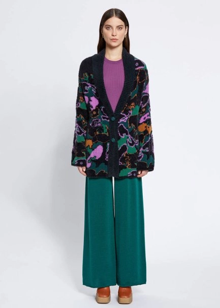 MAGNOLIA PATTERNED OVERSIZE CARDIGAN - 2
