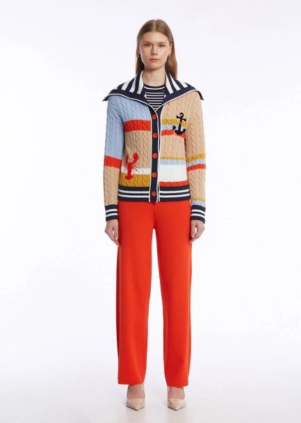 MARIN EMBROIDERIED ORGANIC COTTON KNIT CARDİGAN - 2