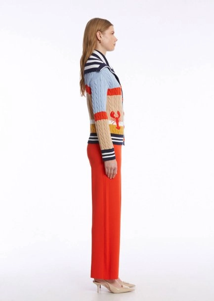 MARIN EMBROIDERIED ORGANIC COTTON KNIT CARDİGAN - 4