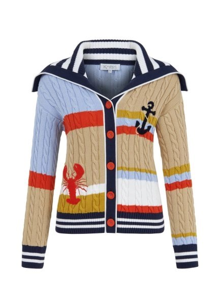 MARIN EMBROIDERIED ORGANIC COTTON KNIT CARDİGAN - 8