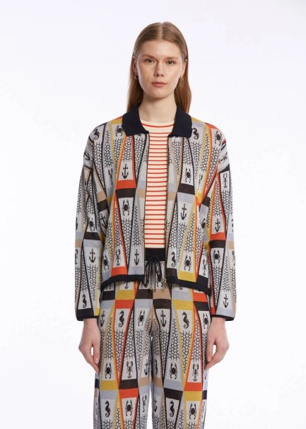 MARIN THEMED MULTICOLOUR KNIT JACKET - 1