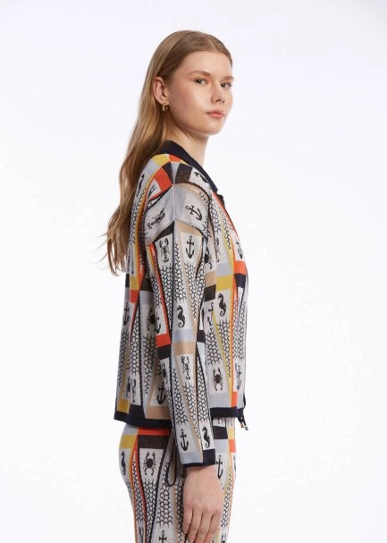 MARIN THEMED MULTICOLOUR KNIT JACKET - 4