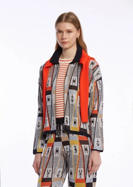 MARIN THEMED MULTICOLOUR KNIT JACKET - 3