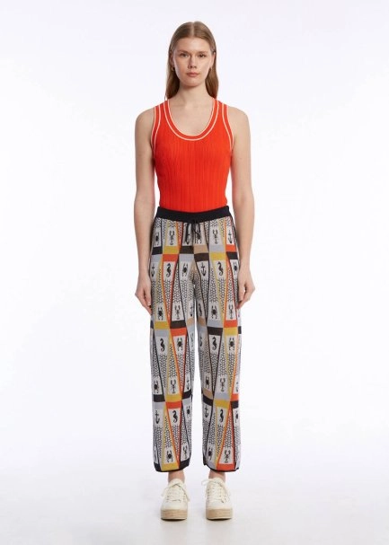MARIN THEMED MULTICOLOUR KNIT PANTS - 1