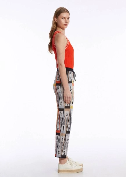 MARIN THEMED MULTICOLOUR KNIT PANTS - 4